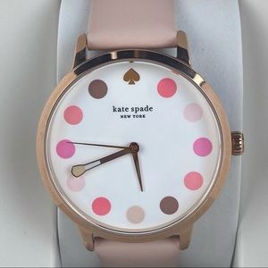KATE SPADE METRO "MAKEUP" WATCH, PINK LEAT…